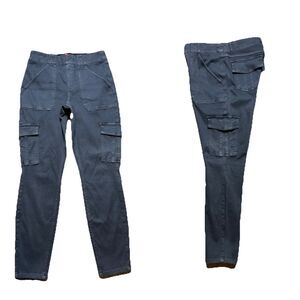 Spanx Cargo Pants Women’s Large Twill High Rise Fitted Skinny Leg Cyberpunk